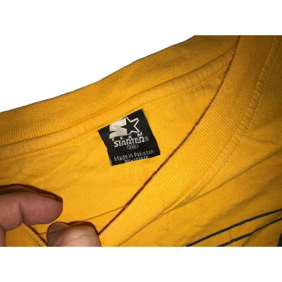 Mens Size 3XL U of M - Wolverines Yellow Tee Shirt - Picture 4 of 5